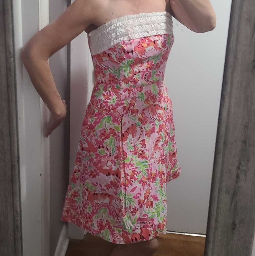 Lilly Pulitzer Strapless Ferra Dress Call Me Kitty Cat 6 - Picture 11 of 13